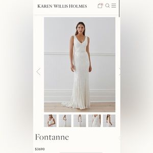 Karen Willis Holmes Fontanne wedding gown size AU 10 / US 6
